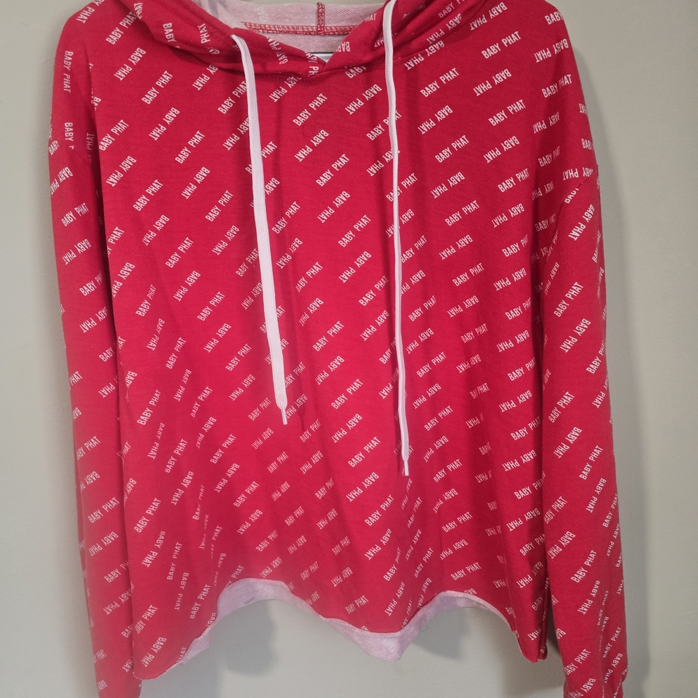Baby Phat Hot Pink Allover Logo Hoodie